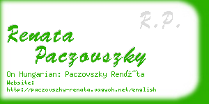 renata paczovszky business card